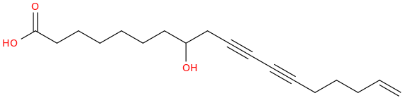 17 octadecene 10,12 diynoic acid, 8 hydroxy 